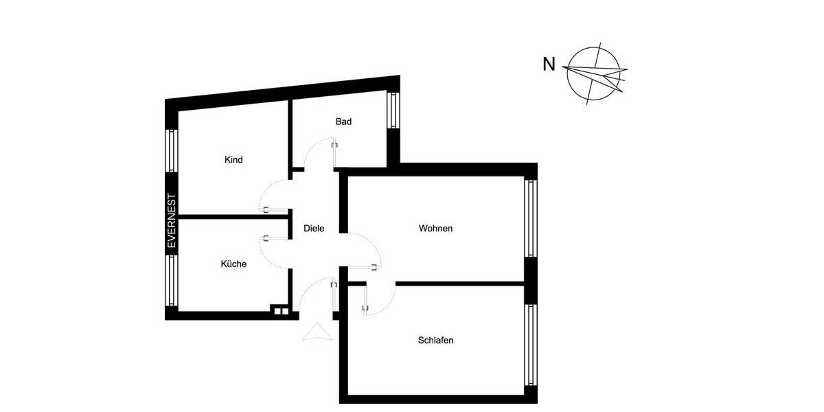 Erdgeschoßwohnung Dortmund Huckarde - 3 Zimmer, 67 m&sup2;, 135.000&euro; | Angebot:27119577