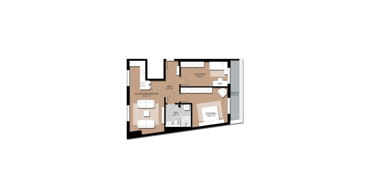 Dachgeschoßwohnung Oberhausen Alsfeld - 3 Zimmer, 74 m&sup2;, 975&euro; | Angebot:24771160