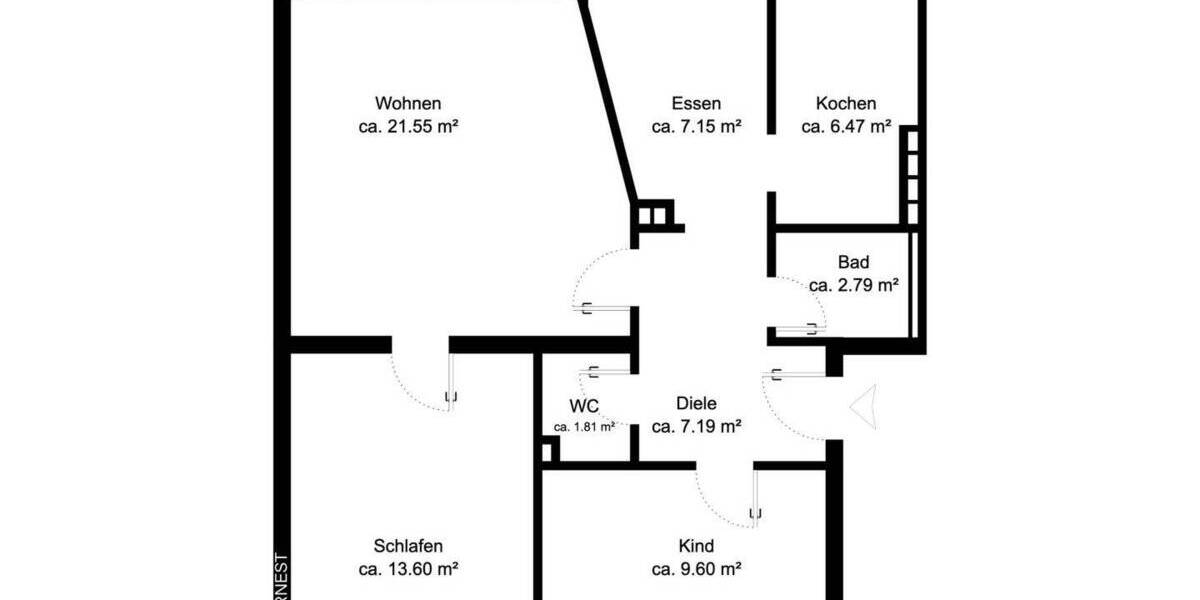 Etagenwohnung Dortmund Lütgendortmund - 3 Zimmer, 70 m&sup2;, 119.000&euro; | Angebot:26787848