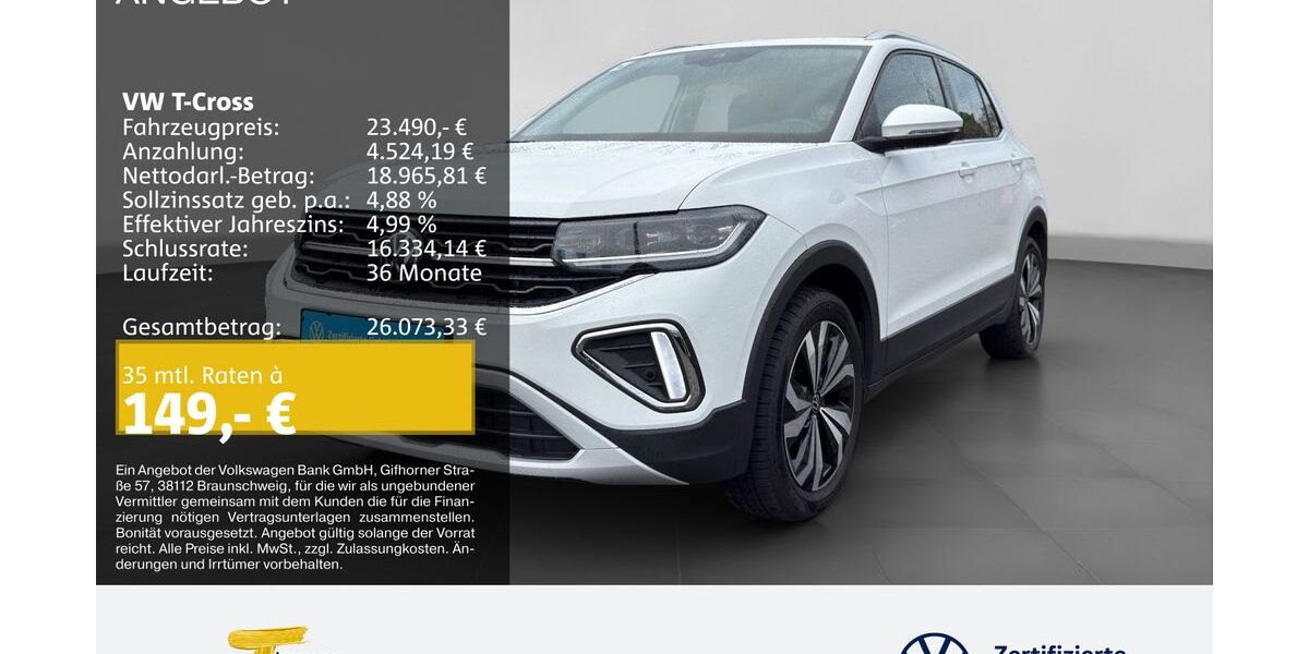 VW T-Cross 9.525 km 23.280 &euro; Oberhausen 46047