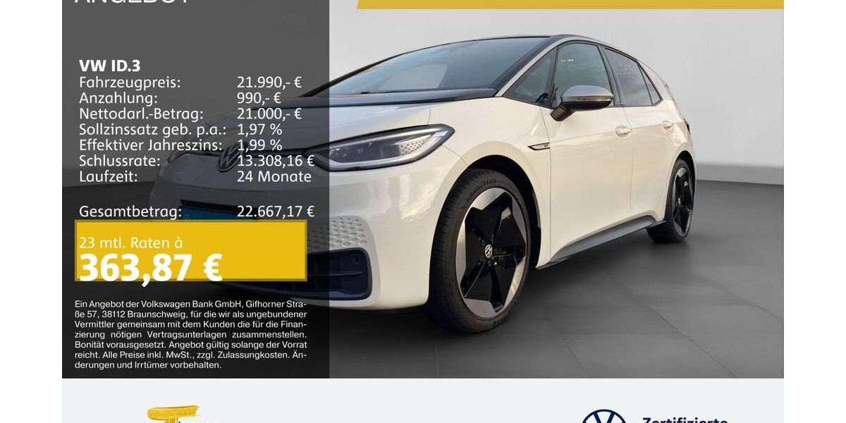 VW ID.3 48.895 km 21.490 &euro; Bochum 44892