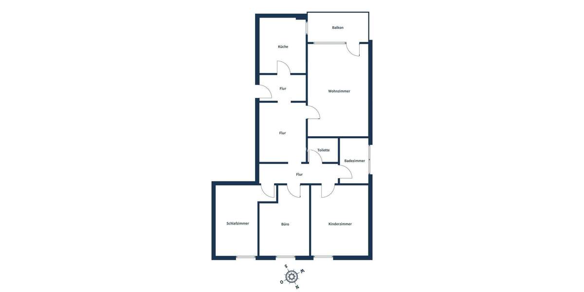 Etagenwohnung Bochum Wiemelhausen - 4 Zimmer, 96 m&sup2;, 269.000&euro; | Angebot:25737664