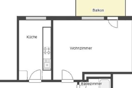 Erstbezug nach Renovierung! 1-Zimmer Wohnung mit Balkon zimmer