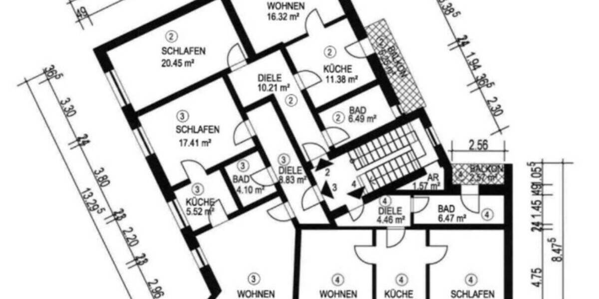 Etagenwohnung Dortmund Mitte - 2 Zimmer, 67 m&sup2;, 144.500&euro; | Angebot:25781690