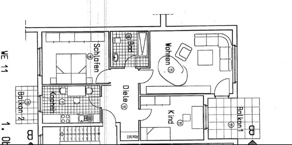 Etagenwohnung Bochum Bochum-Mitte - 3.5 Zimmer, 84 m&sup2;, 190.000&euro; | Angebot:26995095