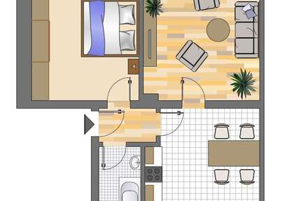 Wohnung zum Mieten in Herten 299 € 35.25 m² 1 zimmer