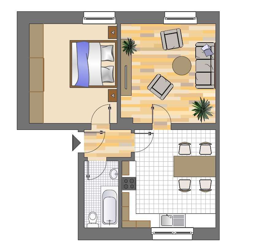 Wohnung zum Mieten in Herten 299 € 35.25 m² 1 zimmer