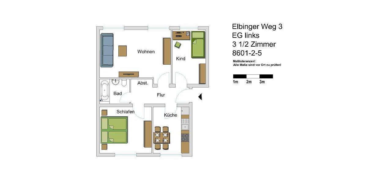 3 12 Raum im Erdgeschoss in ruhiger Lage ! 3.5 zimmer
