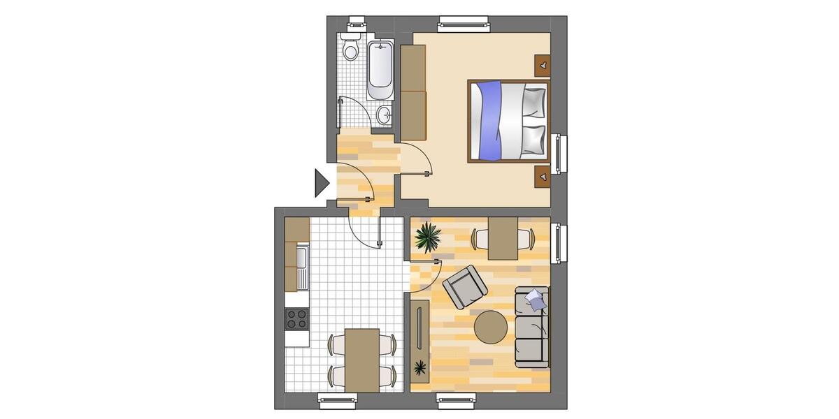 Etagenwohnung Dortmund Gartenstadt - 2 Zimmer, 49 m&sup2;, 491&euro; | Angebot:25592050