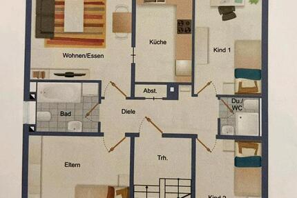 Familienfreundliche 4 Zimmer Wohnung 1.OG 4 zimmer
