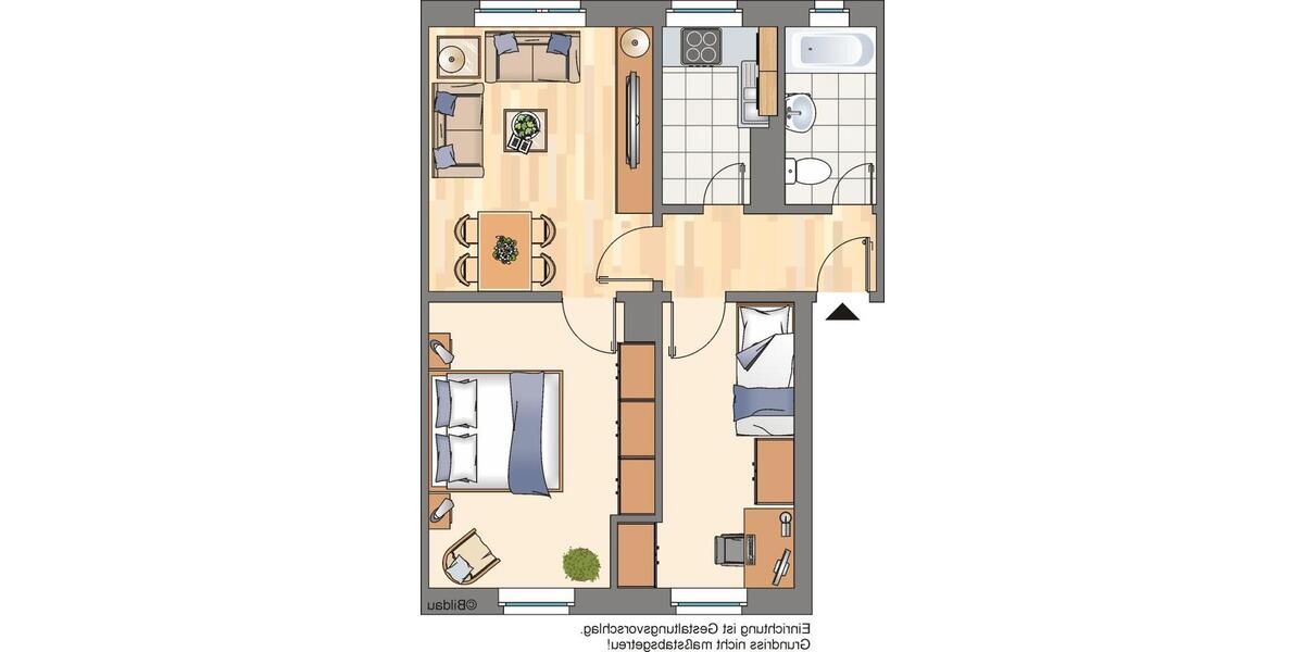 Etagenwohnung Bochum Bochum-Nord - 3 Zimmer, 48 m&sup2;, 389&euro; | Angebot:25901482