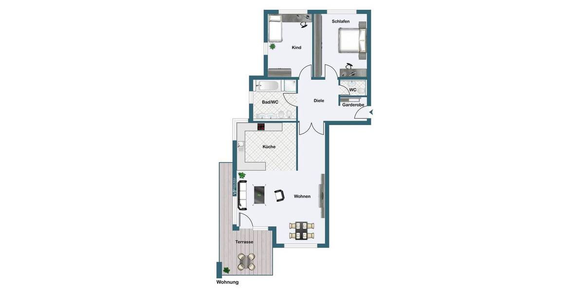 Terrassenwohnung Essen / Bredeney Bredeney - 3 Zimmer, 110 m&sup2;, 495.000&euro; | Angebot:26758738