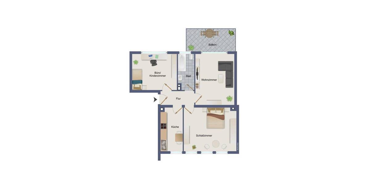 Etagenwohnung Gelsenkirchen - Horst Horst - 3 Zimmer, 67 m&sup2;, 550&euro; | Angebot:26903123