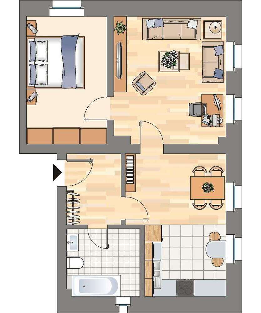 Wohnung zum Mieten in Dortmund 459 € 56.86 m²