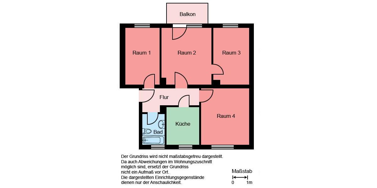 Etagenwohnung Castrop-Rauxel Deinighausen - 4 Zimmer, 67 m&sup2;, 499&euro; | Angebot:25720422