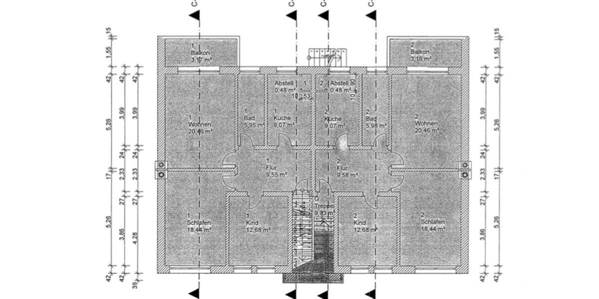 Etagenwohnung Dortmund Gartenstadt - 3 Zimmer, 82 m&sup2;, 999&euro; | Angebot:26420627