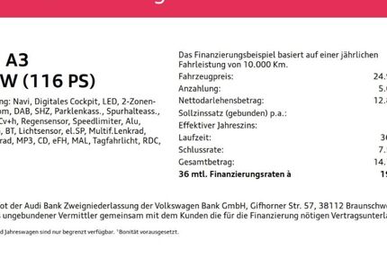 Audi A3 59.829 km 17.889 &euro; Wuppertal 42109