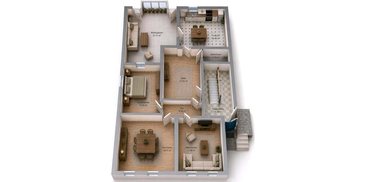 Doppelhaushälfte Herten - 9 Zimmer, 204 m&sup2;, 429.000&euro; | Angebot:26364836