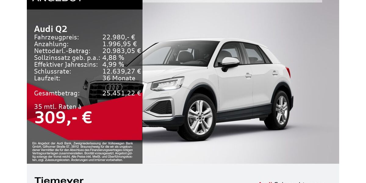 Audi Q2 61.995 km 22.480 &euro; Gelsenkirchen 45894