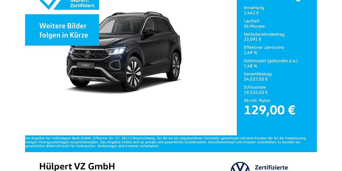 VW T-Roc 6.451 km 25.533 &euro; Dortmund 44379