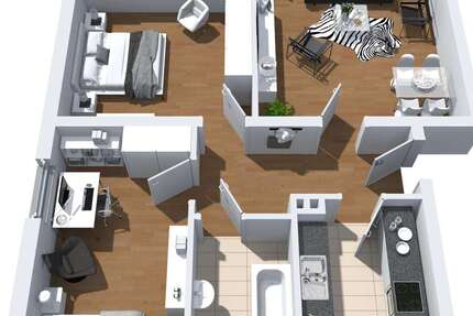 Wohnung Herne Börnig - 3 Zimmer, 65 m&sup2;, 519&euro; | Angebot:25818555