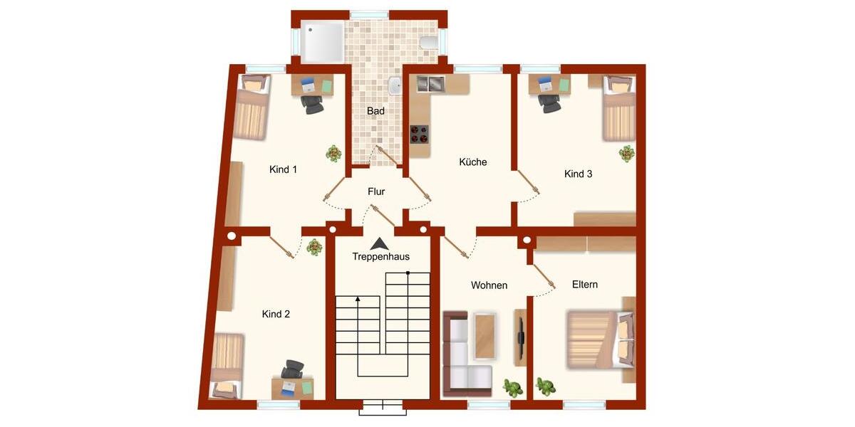 Große Erdgeschoßwohnung Hessler zum Verkauf, leerstehend 4 zimmer