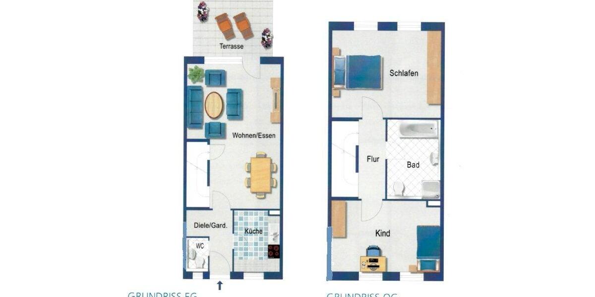 Reihenhaus Marl Alt-Marl - 4 Zimmer, 123 m&sup2;, 1.580&euro; | Angebot:26635015