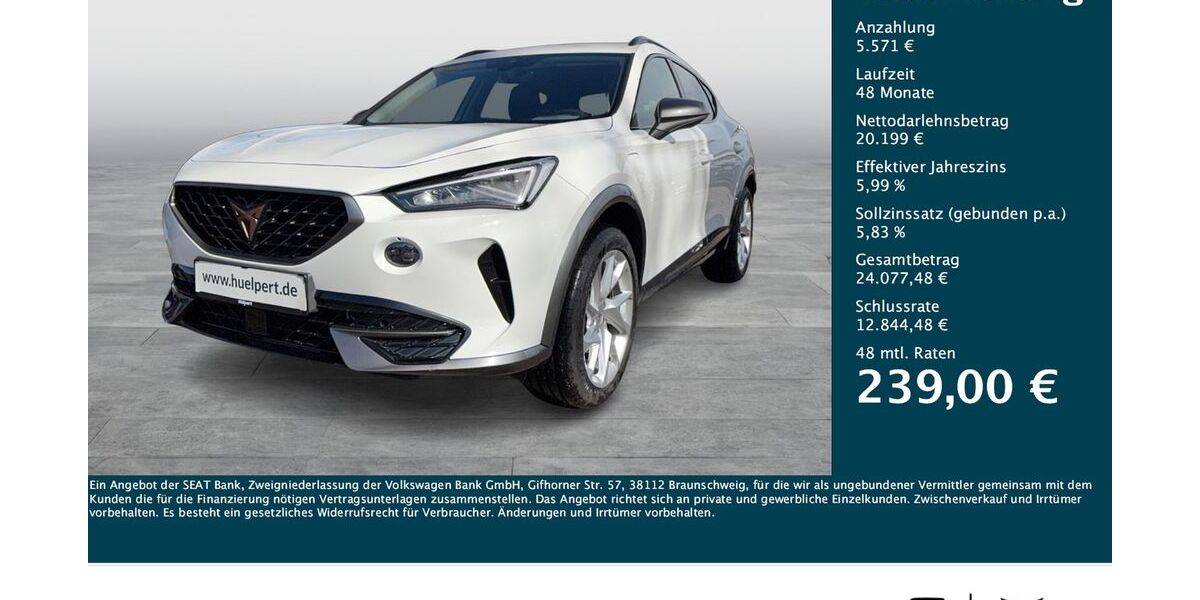 Cupra Formentor 29.058 km 25.480 &euro; Dortmund 44269