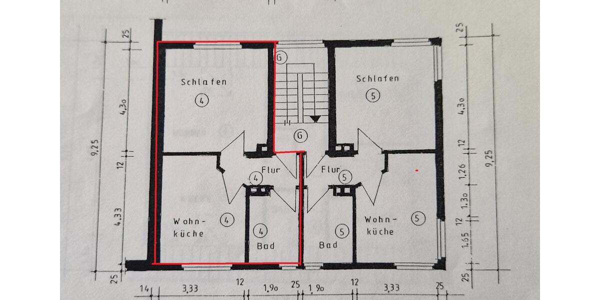 Etagenwohnung Bochum Günnigfeld - 1 Zimmer, 39 m&sup2;, 64.950&euro; | Angebot:22454196