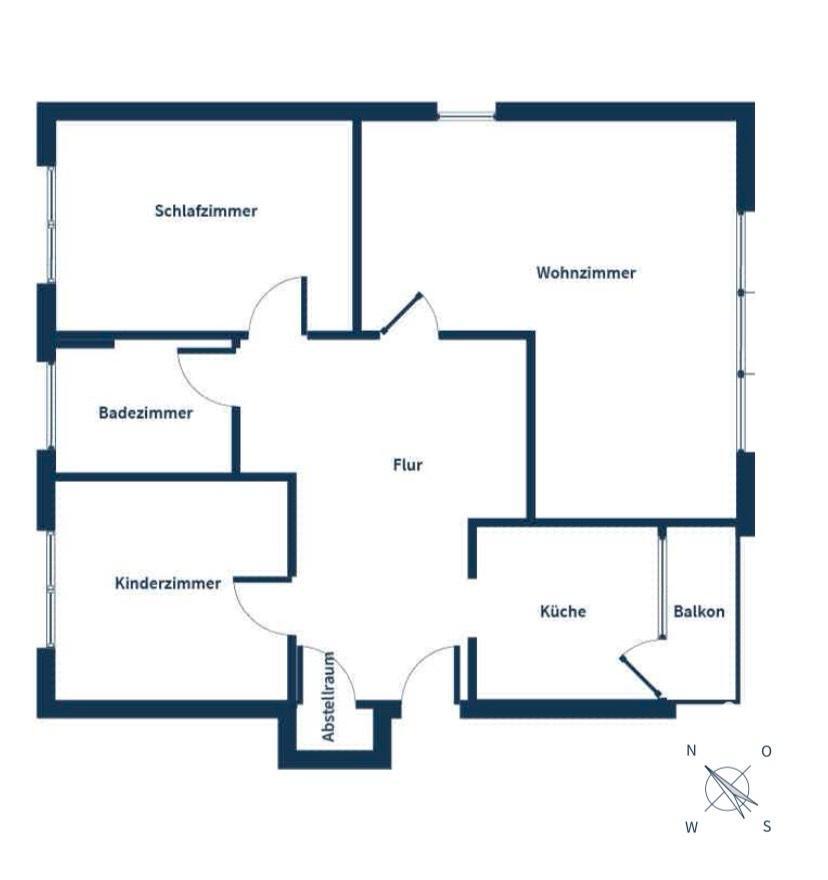 Eigentumswohnung 89qm, 3 Zimmer, 1.OG