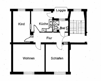 Etagenwohnung Herne Wanne-Bickern - 3.5 Zimmer, 69 m&sup2;, 473&euro; | Angebot:26661794