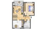 Etagenwohnung Herne Wanne-Bickern - 2 Zimmer, 51 m&sup2;, 419&euro; | Angebot:25125195