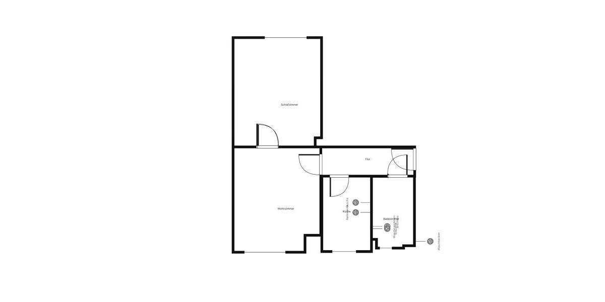 Erdgeschoßwohnung Bochum Bochum-Mitte - 2 Zimmer, 40 m&sup2;, 413&euro; | Angebot:26377377