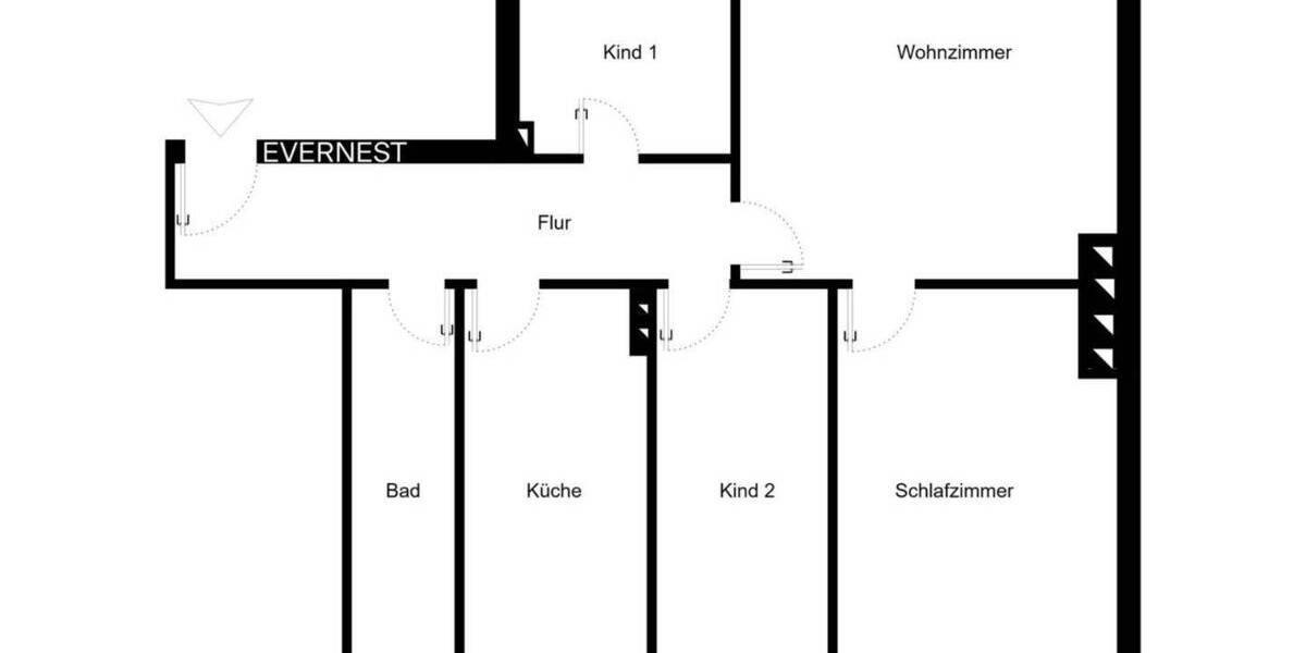 Etagenwohnung Dortmund Mitte - 4 Zimmer, 84 m&sup2;, 195.000&euro; | Angebot:26859286