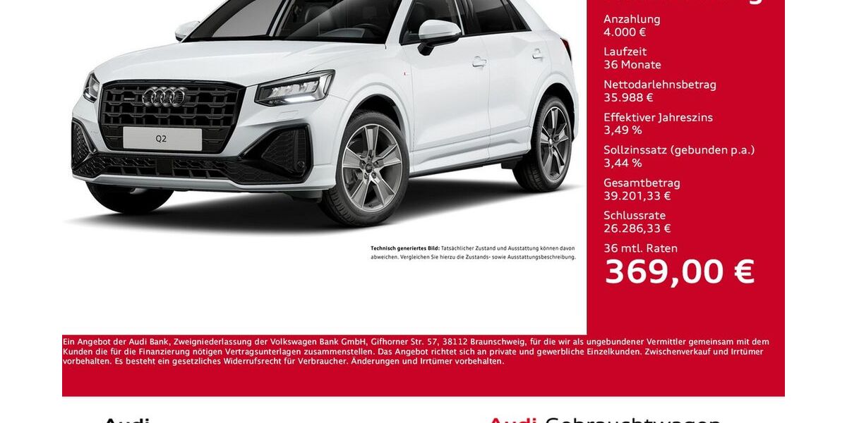 Audi Q2 4.652 km 39.988 &euro; Dortmund 44143
