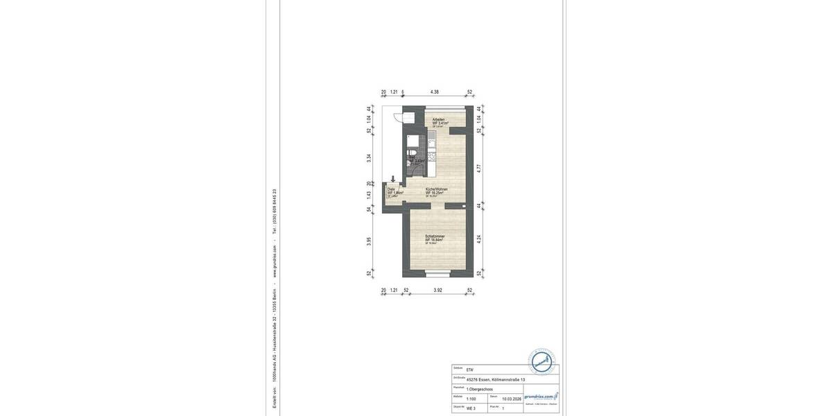 Etagenwohnung Essen Steele - 2 Zimmer, 42 m&sup2;, 139.900&euro; | Angebot:26500045