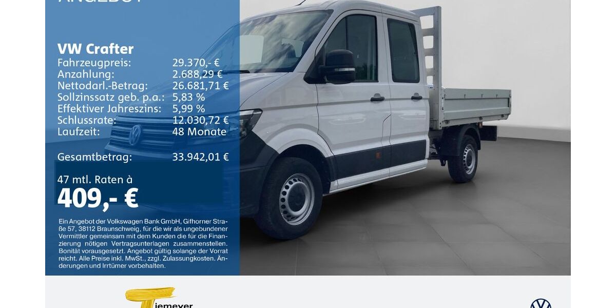 VW Crafter 34.310 km 29.370 &euro; Bochum 44892