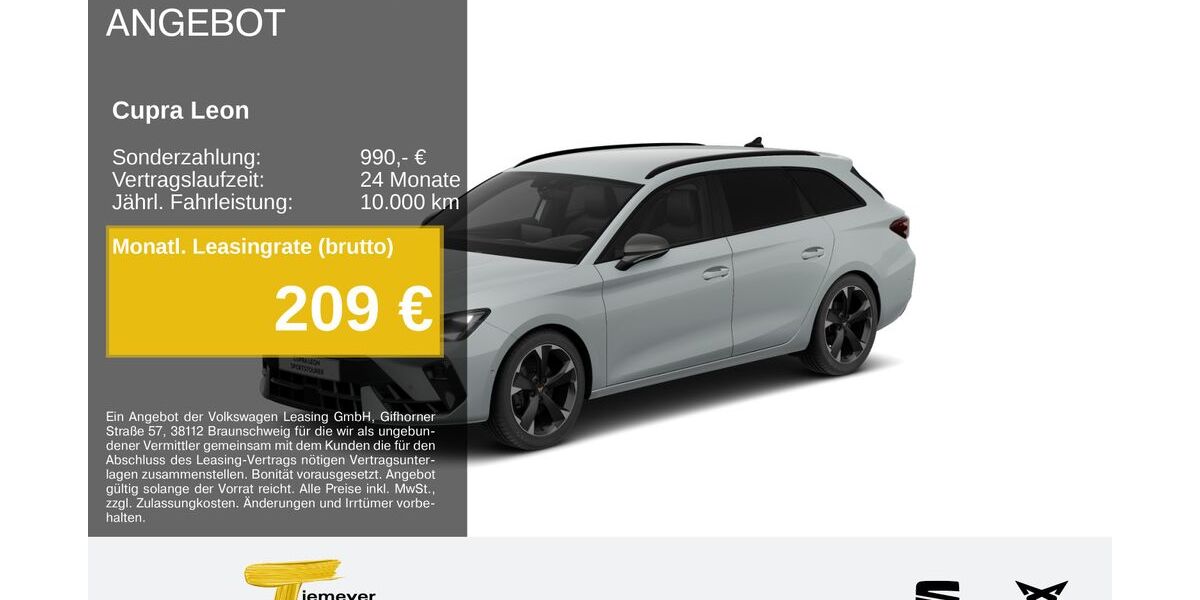 Cupra Leon 20.136 km 31.710 &euro; Gelsenkirchen OT Beckhausen 45899