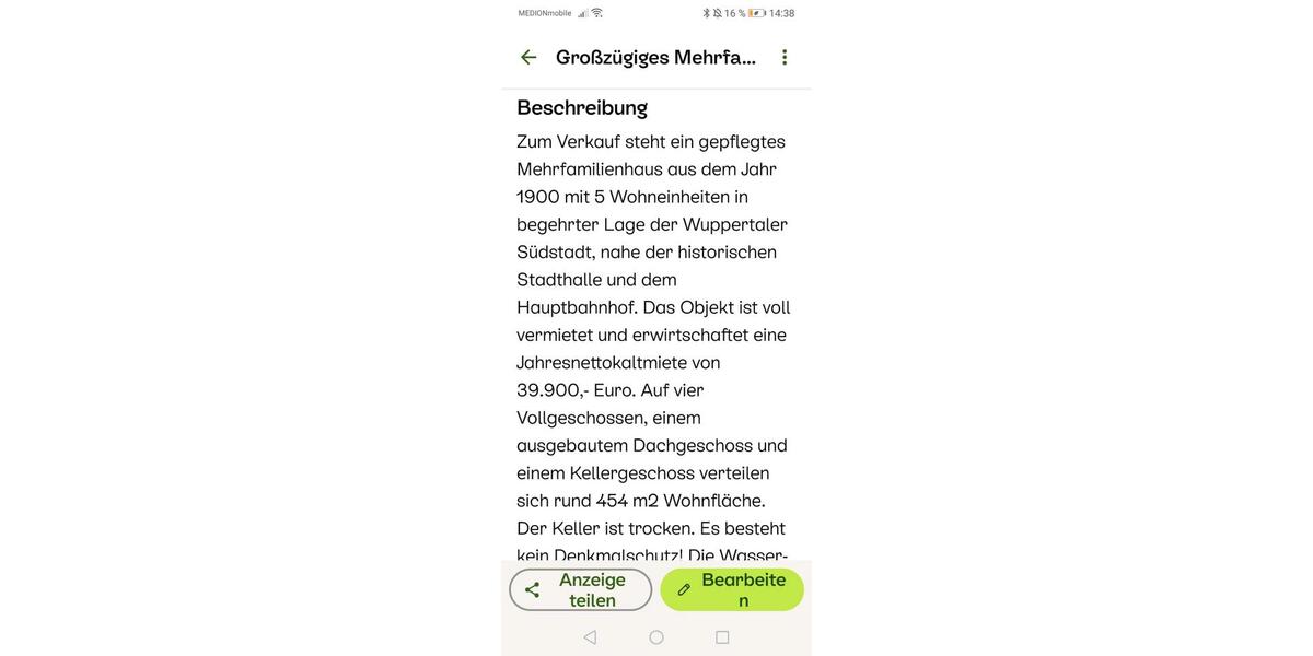 Mehrfamilienhaus, Wohnhaus Wuppertal Gemarkung Elberfeld - 16 Zimmer, 454 m&sup2;, 695.000&euro; | Angebot:27258856