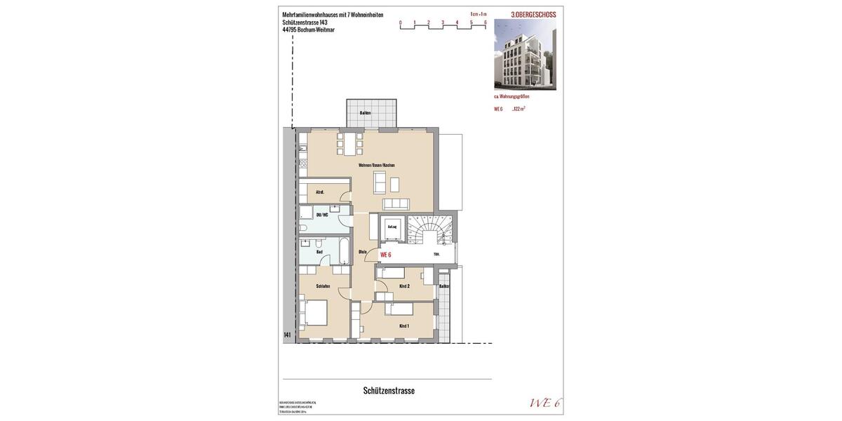 Helle 4-Zimmer Wohnung im 3. OG mit Aufzug in Weitmar-Mitte 4 zimmer