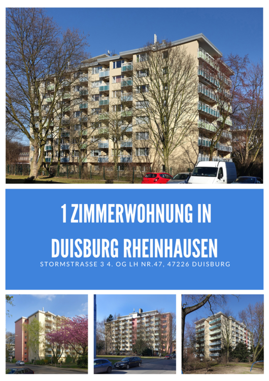 Wohnung zum Mieten in Duisburg 301,71 € 43.79 m² 1 zimmer