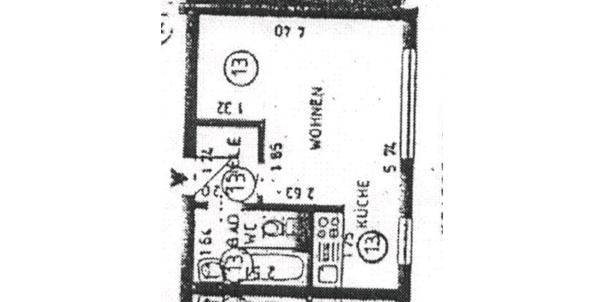 Etagenwohnung Oberhausen - 1 Zimmer, 30 m&sup2;, 52.000&euro; | Angebot:24831998