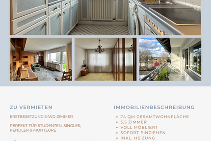 Zimmer Essen-Kray Kray - 3 Zimmer, 575&euro; | Angebot:26897941
