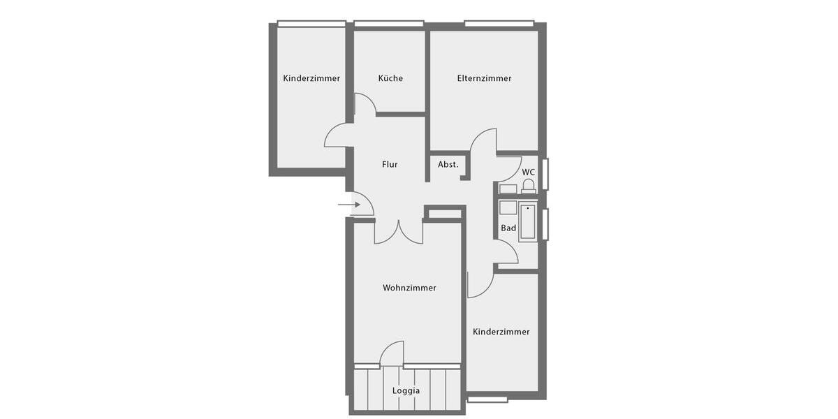 Etagenwohnung Witten Herbede - 4 Zimmer, 87 m&sup2;, 680&euro; | Angebot:24651175
