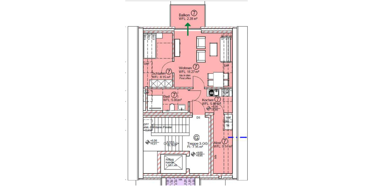 Dachgeschoßwohnung Marl Alt-Marl - 2 Zimmer, 45 m&sup2;, 630&euro; | Angebot:25562415