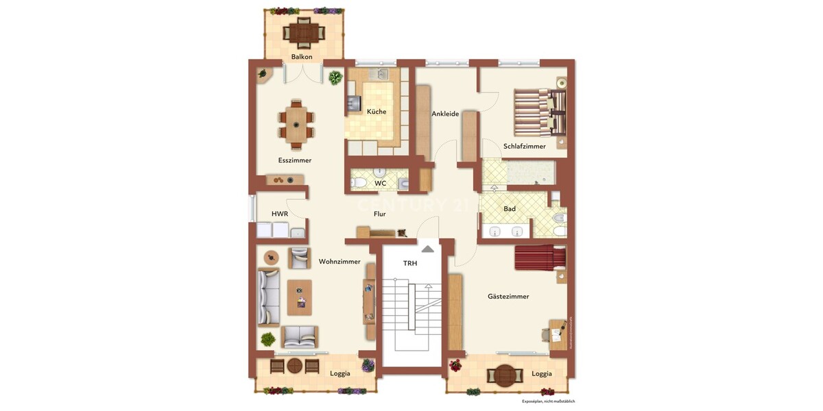 Exklusive, vollständig sanierte Wohnung mit großzügigem Raumgefühl und drei Balkonen 5 zimmer