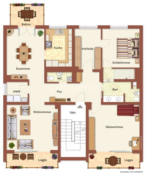 Exklusive, vollständig sanierte Wohnung mit großzügigem Raumgefühl und drei Balkonen 5 zimmer
