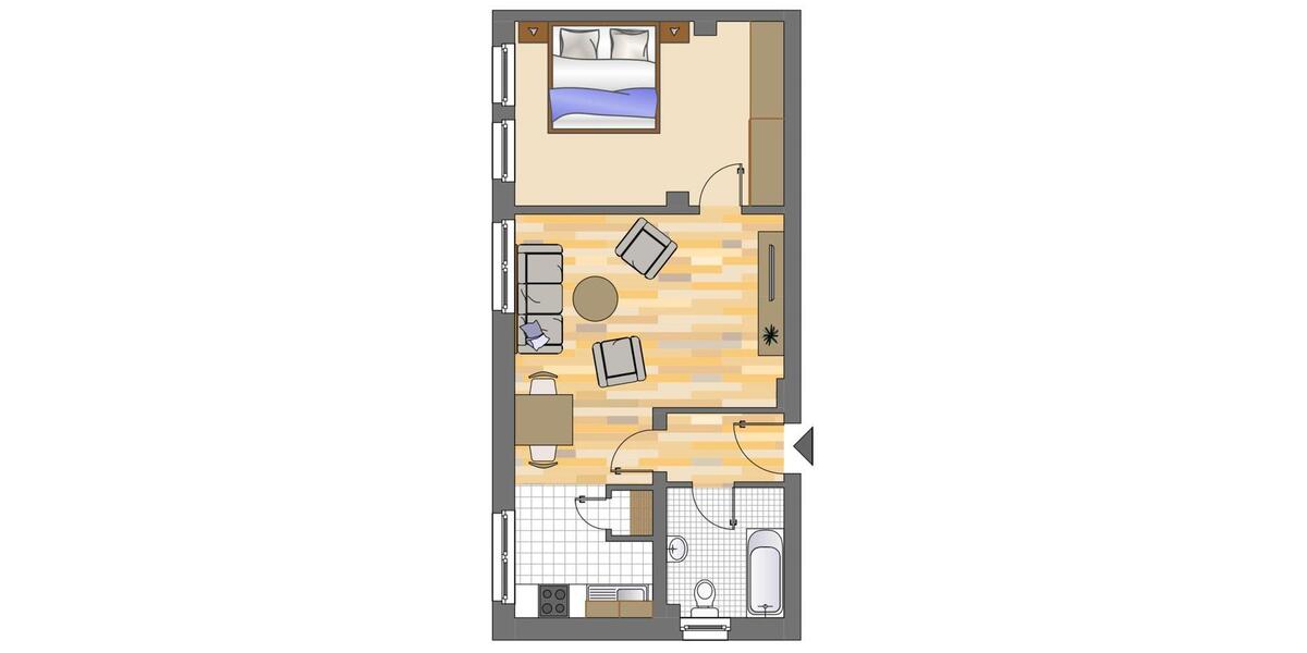 Etagenwohnung Herne Sodingen - 2 Zimmer, 55 m&sup2;, 419&euro; | Angebot:26666195