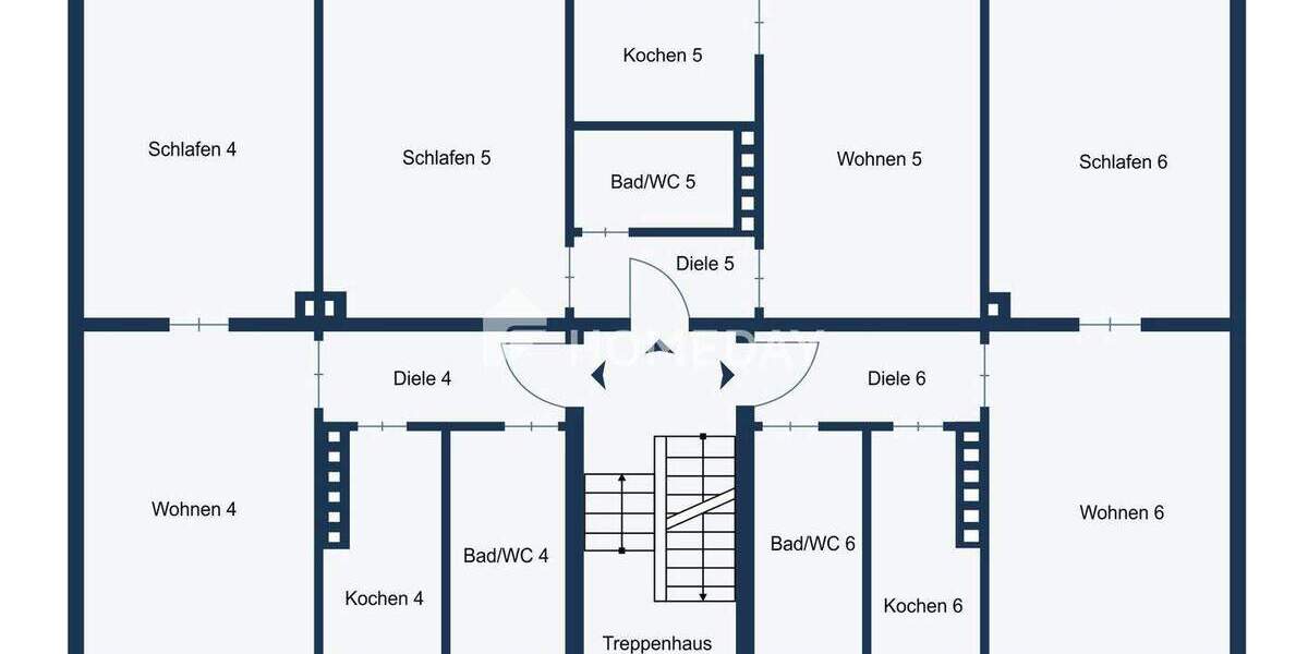 Etagenwohnung Oberhausen Schlad - 6 Zimmer, 127 m&sup2;, 180.000&euro; | Angebot:24910467