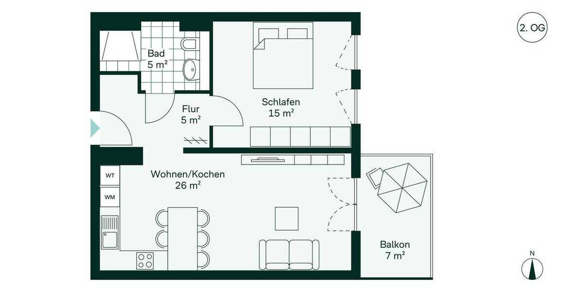 Jetzt einziehen in Ihre 2-Zimmer-Wohnung 2 zimmer